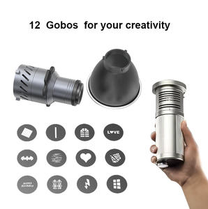 OEM ODM 30W LED Snoot Light pour studio photo et vidéo, 2700-6500K, couleur RGB, 12 Gobos, éclairage LED pour photographie et diffusion en direct - Product Image 2