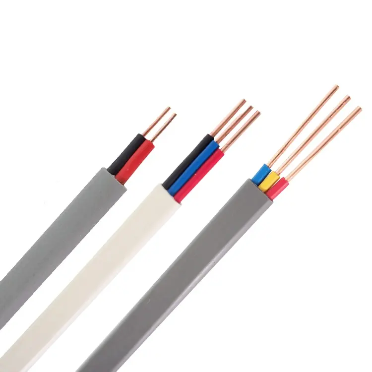 Manufacturer Electrical Wire Flat Cable 2 Core 3 Core 1.5 2.5 4sqmm Jacket Pvc House Electric Cable Wire Copper