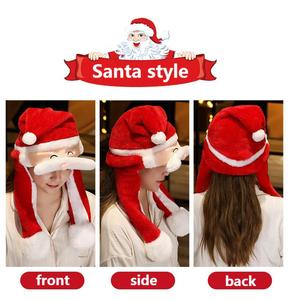 Le bonnet de renne de Noël éclairé peut déplacer les oreilles peluches Santa Hat LED et bonhomme de neige a des lumières à l'intérieur cadeau de Noël <span class=keywords><strong>pour</strong></span> enfant - Product Image 3