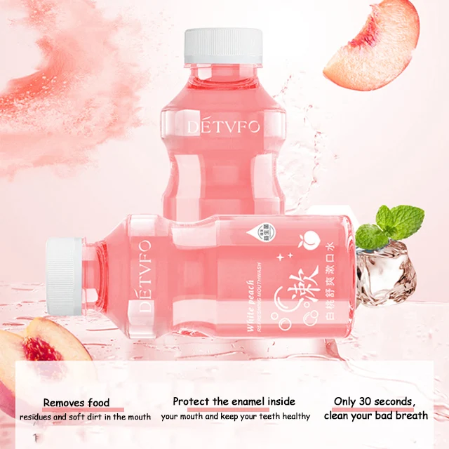 Кокосовое масло с активированным углем для веганов органическое очищает ваши зубы белый персик жидкость для полоскания рта