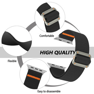Pour iWatch S10 Ultra Bracelet de montre en nylon pour <span class=keywords><strong>Apple</strong></span> <span class=keywords><strong>Watch</strong></span> S9 <span class=keywords><strong>S7</strong></span> Bracelet de montre en métal Boucle mécanique Bracelet de sac à dos Bracelet de remplacement - Product Image 4