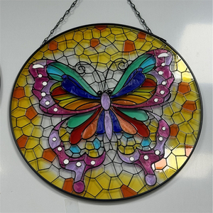 Nouvel ornement suspendu pour fenêtre de style moderne, attrape-soleil en verre coloré motif hibou - Product Image 6