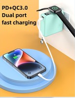 QC3.0 PD22.5W 20W charge rapide Portable magnétique sans fil batterie externe 6-en-1 chargeur de voyage mural 15000mAh PVC matériel prise ca