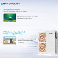 Bomba de Calor Monobloque EVI DC Inverter de Alta Temperatura (75 Grados) 8kw 10kw 12kw para Agua Caliente Doméstica en Villas, de China