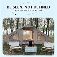 Tente Gonflable à Montage Rapide Automatique, Imperméable en Tissu Oxford, Portable, Multi-personnes, Une Porte, Quatre Saisons, Résistante aux UV