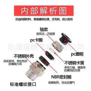ข้อต่อลมแบบเร็ว RUILQD เกลียวนอก ชุบนิกเกิล ทองแดง ขนาด 3/4 นิ้ว สำหรับสายลม - Product Image 3