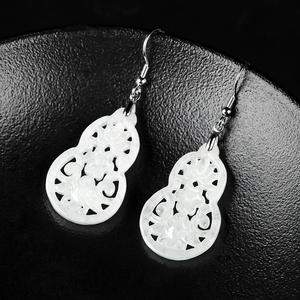Natural Myanmar genuine jadeite double-ear ring with S925 <b>silver</b> setting and ice-grade jadeite gemstone. - Product Image 4