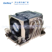 Coonong LGA 4189 radiateur de serveur CPU à cinq tuyaux de chaleur 2U refroidissement actif par Air à eau LED Interface d'alimentation USB ventilateur PC dissipateur thermique ordinateur