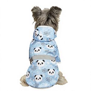 Impermeabile Stampato per Animali Domestici con Striscia Riflettente, Abbigliamento Impermeabile con Cappuccio per Cani di Piccola e Media Taglia, Teddy Bear - Product Image 1