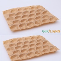 Ecologisch afbreekbare composteerbare kraftpapieren fruitbakvoering met geperforeerde bubbels voor peer, pizza, brood, koekjes en snoep