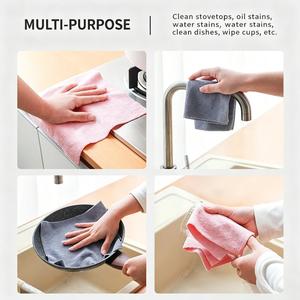 20*20Custom Logo <b>Microfiber</b> Cleaning Cloth Roll, Tearable Reusable Absorbent Kitchen <b>Towels</b> for Household Cleaning - Product Image 5