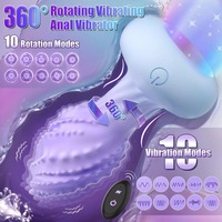 Kabelloser Analplug Vibrator für Männer 360-Grad-Rotation Po-Massagegerät Fernbedienung LED Prostata-Stimulator Erwachsenen-Lustspielzeug