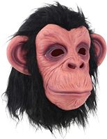 Masque à grandes oreilles Masque de singe drôle Chimpanzé comique Bouche large pour accessoire de fête d'Halloween