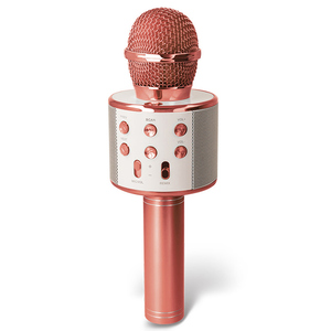 BMS-300 Rose Gold <b>Bluetooth</b> <b>Microphone</b> With Speaker Karaoke Player - Product Image 1