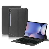 Casing penutup Tablet Samsung, casing Keyboard lampu latar, magnetik kulit PU cerdas, casing penutup Tablet 12.4 inci, casing untuk Samsung Tab S8 +/Plus/S7 FE