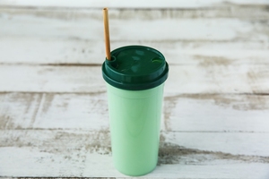 Gobelet jetable en plastique PP avec couvercle, récipient empilable pour boissons à emporter (eau, jus, café, thé) et usage quotidien - Product Image 2