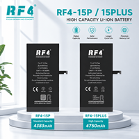 Batterie Li-Ion haute capacité RF4-15P 4383mAh et 15PLUS 4750mAh, remplacement pour téléphone portable 15 Plus, réparation, stock neuf