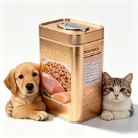 Bouteille en métal personnalisée avec bouchon à vis pour l'emballage d'huiles nutritives liquides pour chiens et chats