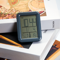 Mini réveil LCD rectangulaire date de la semaine température bureau petite et mignonne étude de bureau polyvalente