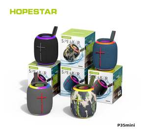 Hopestar P35 <span class=keywords><strong>MINI</strong></span> 10W 便携式蓝牙音箱 IPX7 防水 RGB 灯光双振膜低音 FM 收音机户外袖珍音响 - Product Image 1
