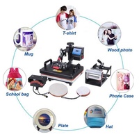 Prensa de Calor para Sublimación Mida Digital Plana 5 en 1 Combo para Tazas Mágicas, Camisetas, Gorras y Fundas de Teléfono