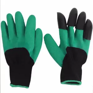 WHY249 Gardening Digging Gloves With Claw Planting Gloves Paw Gumming Durable Protective Gloves