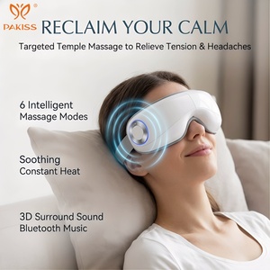 PAKISS Eye Massager with 6 Modes-with Heat, Air Pressure,<b>Vibration</b>&Music,Timer Function for Sleep Aid,Ideal for Home/Travel/Gift - Product Image 1