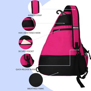 Borsa per Pickleball Personalizzabile, Zaino a Tracolla Impermeabile, Borsa Sportiva per Racchette con Porta Paddle e Scomparto per Scarpe, per Uomini e Donne - Product Image 4