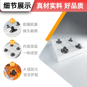 Panneau d'isolation thermique ignifuge de classe B1 Yuxing, panneau en polystyrène graphité avec noyau en treillis métallique pour mur extérieur - Product Image 2