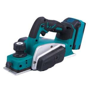 Raboteuse <span class=keywords><strong>électrique</strong></span> <span class=keywords><strong>sans</strong></span> <span class=keywords><strong>fil</strong></span> pour bois, profondeur de coupe réglable, poignée ergonomique pour travaux de bricolage en bois en intérieur - Product Image 1