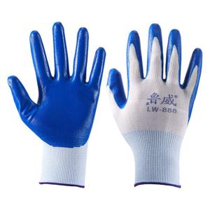 ถุงมือไนไตรล์ Luwei รุ่น LW-888 ถุงมือกันลื่นแบบเต็มผิวสัมผัสเพื่อความปลอดภัยในงานอุตสาหกรรม ขนาดเดียวใส่ได้ทุกคน - Product Image 1