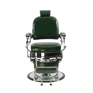 Mobili da salone di fascia alta retrò vintage verde scuro sedia da barbiere parrucchiere - Product Image 2