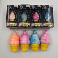 Juguete antiestrés de goma blanda con forma de helado, de rebote lento, novedad transfronteriza para la relajación diaria en el trabajo