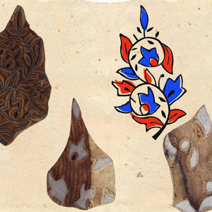 Tampons de toile en bois tissés à la main, blocs d'impression, Textile brun artisanal, timbres Floral indien en ligne, nouveau Design, dernière collection - Product Image 1