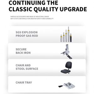 랩 바 스툴 라운드 가죽 ESD 조절 가능한 높이 회전 모던 휠 발 링 학교 물리학 산업 작업장 치과 - Product Image 3