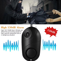Lampe torche LED légère prête à l'emploi avec alarme de sécurité personnelle à déclenchement rapide, porte-clés offrant un avertissement sonore puissant pour les utilisatrices.