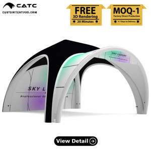 Tente d'événement extérieure gonflable imperméable personnalisée CATC |   Abri d'exposition publicitaire avec logo personnalisé pour la promotion de la marque lors des expositions - Product Image 1