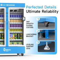 Distributeur automatique intelligent de boissons avec ouverture de porte par lecture de code QR, prise en charge SDK et gestion cloud pour opération sans personnel