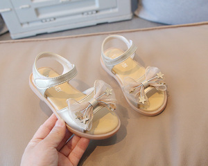 Sandales pour filles, chaussures de princesse à semelle souple, sandales à nœuds pour enfants, été - Product Image 4