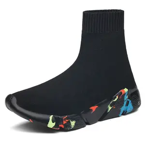 Drops hipping Custom Logo Unisex Socken Schuhe Stretch Knit Frauen Chunky Footwear Herrenmode Sneakers Plus Size 47