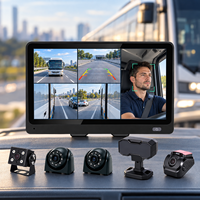 Özelleştirilebilir Yapay Zeka Akıllı Araç Kamerası Seti 5 Yönlü 1080P Kayıtlı Mobil DVR, Madencilik Ağır Hizmet Ekipmanları için 10.1 İnç IPS Monitörlü