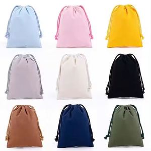 Wholesale Reusable Cotton <b>Drawstring</b> Kitchen Produce <b>Bags</b> <b>Canvas</b> Fruit Vegetable Storage Letter Pattern Wholesale Shopping <b>Bags</b> - Product Image 1