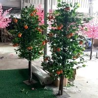 Simulatie Kunststof Fruitboom Nep Appel Sinaasappel Mandarijn Perzik Granaatappel Binnen Buiten Staande Decoratie