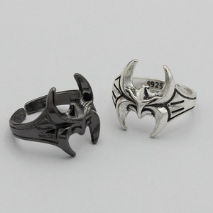 Venta caliente moda Europa Estados Unidos superventas Vintage aleación murciélago anillo personalizado Hip Hop Punk murciélago anillo abierto para hombres - Product Image 4