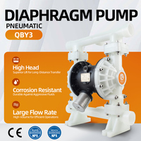 GODO Pompe pneumatique QBY3-32S Pompe pneumatique à double membrane pour huile et eau Pompe chimique