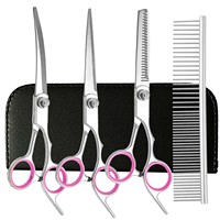 Ciseaux courbes pour toilettage des animaux, tondeuses à poils, coupe-ongles, outils de coiffure, ciseaux droits