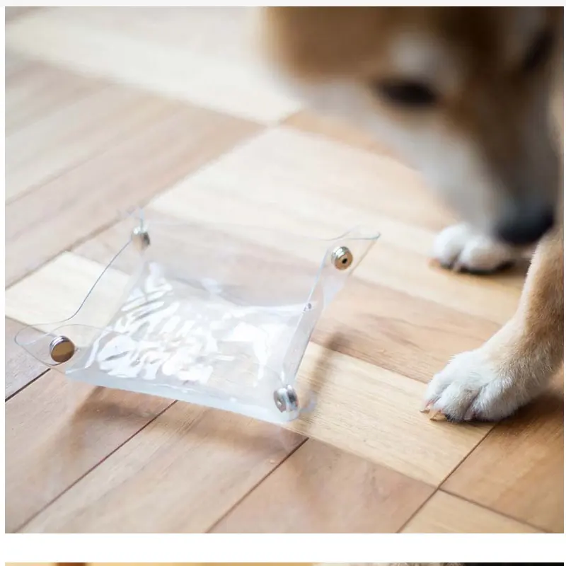 Портативный ПВХ пищевая Складная Водонепроницаемая дорожная миска для собак бутылка для питьевой воды поднос для собак