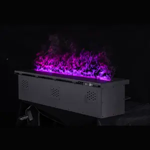 Фиолетовый Огонь 48 дюймов паровой электрический камин из нержавеющей внутреннее ядро 8.2L бак