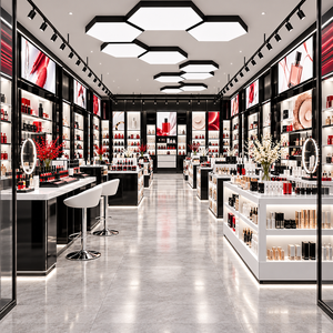 Muebles de Exhibición para Tienda de Maquillaje de Lujo, Mostrador de Cosméticos Personalizado, Diseño de Interiores para Salón de Belleza - Product Image 3