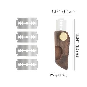 Couteau d'Incision Artistique Danois pour la Cuisson au Noyer avec Manche Court, Outil Coupe-Pâte, Kit de Pâte à Pain Levain, <span class=keywords><strong>Lame</strong></span> à Pain avec Lames Supplémentaires - Product Image 3